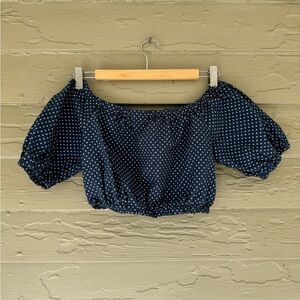 Puff Sleeve Peasant Crop Top Handmade